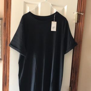Ladies long black cotton dress
